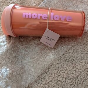 Kate Spade Peach Tumbler with Lavender Text
